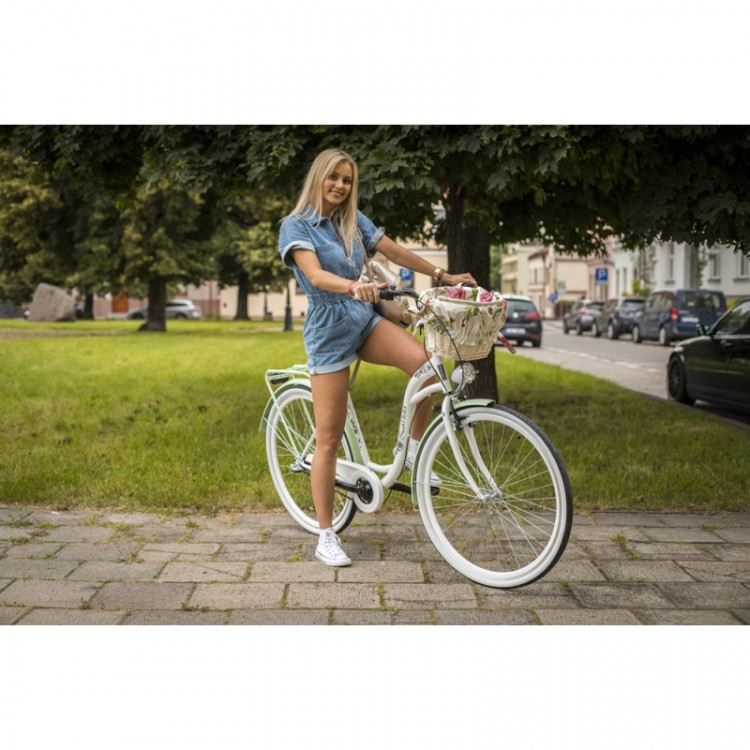 Dámsky retro bicykel 28" Lavida 3-prevodový [M] Bielo-zelený